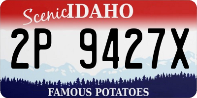 ID license plate 2P9427X