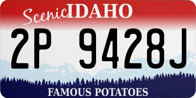 ID license plate 2P9428J