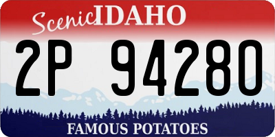 ID license plate 2P9428O
