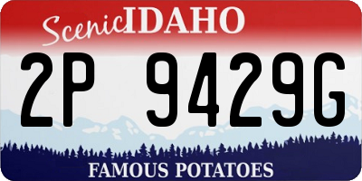 ID license plate 2P9429G