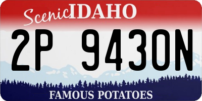 ID license plate 2P9430N