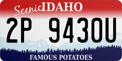 ID license plate 2P9430U