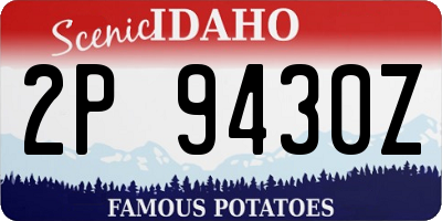 ID license plate 2P9430Z