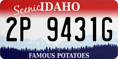 ID license plate 2P9431G