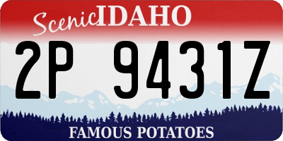 ID license plate 2P9431Z