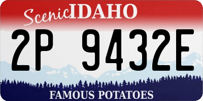 ID license plate 2P9432E