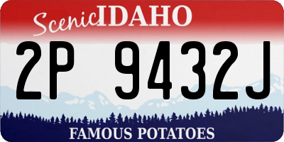 ID license plate 2P9432J
