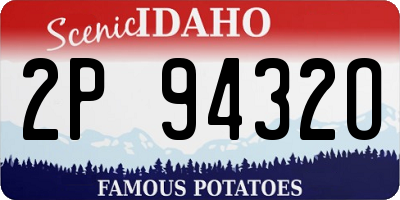 ID license plate 2P9432O