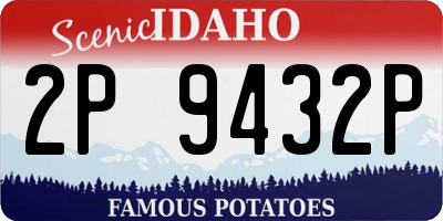 ID license plate 2P9432P