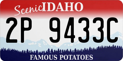 ID license plate 2P9433C