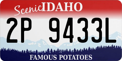 ID license plate 2P9433L