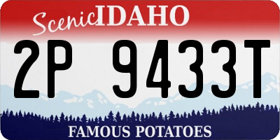 ID license plate 2P9433T