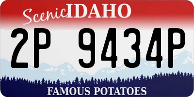 ID license plate 2P9434P