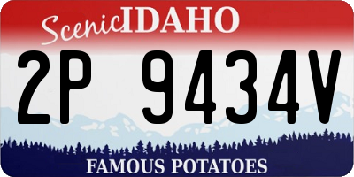 ID license plate 2P9434V