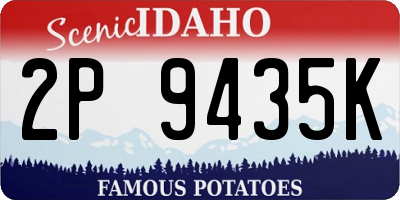 ID license plate 2P9435K