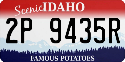 ID license plate 2P9435R