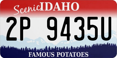 ID license plate 2P9435U