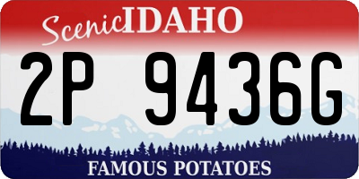 ID license plate 2P9436G