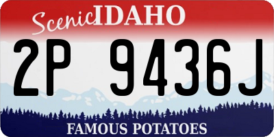 ID license plate 2P9436J