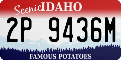 ID license plate 2P9436M
