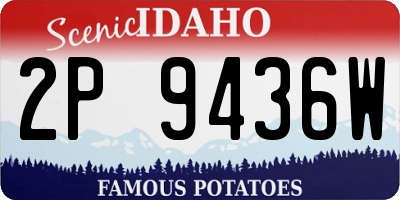 ID license plate 2P9436W
