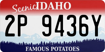 ID license plate 2P9436Y