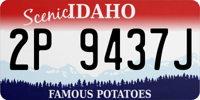 ID license plate 2P9437J