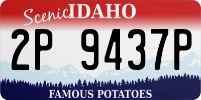 ID license plate 2P9437P