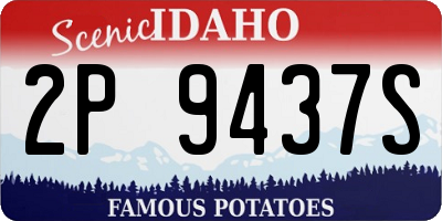 ID license plate 2P9437S