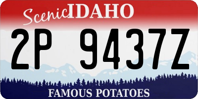 ID license plate 2P9437Z