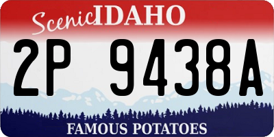 ID license plate 2P9438A