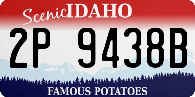 ID license plate 2P9438B
