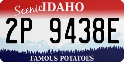 ID license plate 2P9438E
