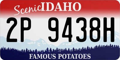 ID license plate 2P9438H