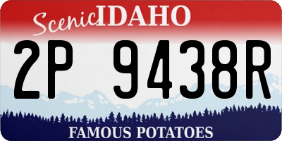 ID license plate 2P9438R