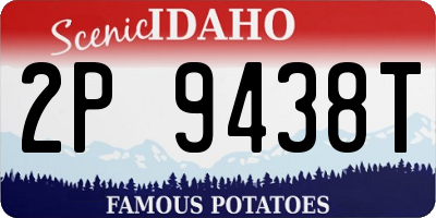 ID license plate 2P9438T