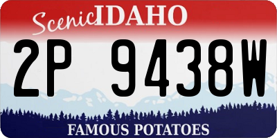 ID license plate 2P9438W
