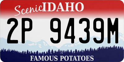 ID license plate 2P9439M