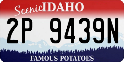 ID license plate 2P9439N