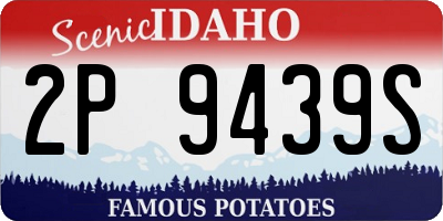 ID license plate 2P9439S