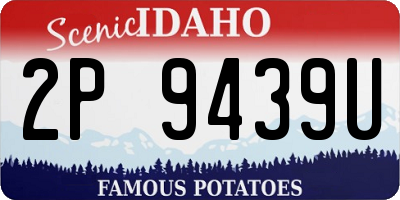 ID license plate 2P9439U