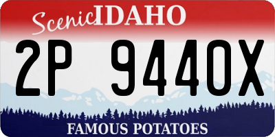 ID license plate 2P9440X