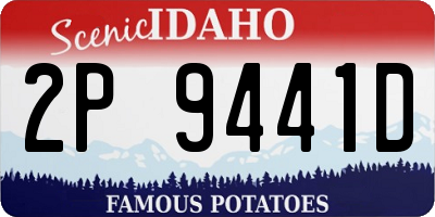 ID license plate 2P9441D