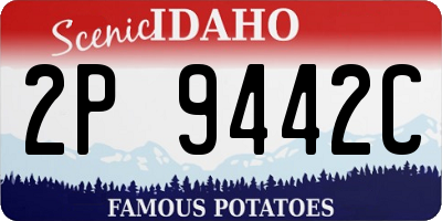 ID license plate 2P9442C