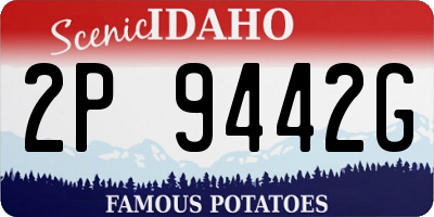 ID license plate 2P9442G