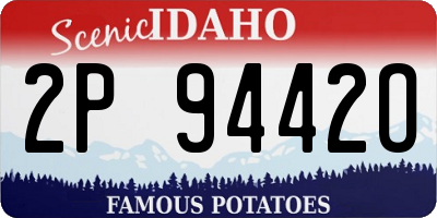 ID license plate 2P9442O