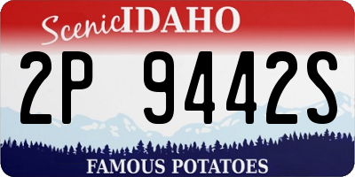 ID license plate 2P9442S