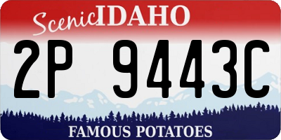 ID license plate 2P9443C