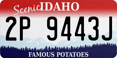 ID license plate 2P9443J