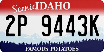 ID license plate 2P9443K